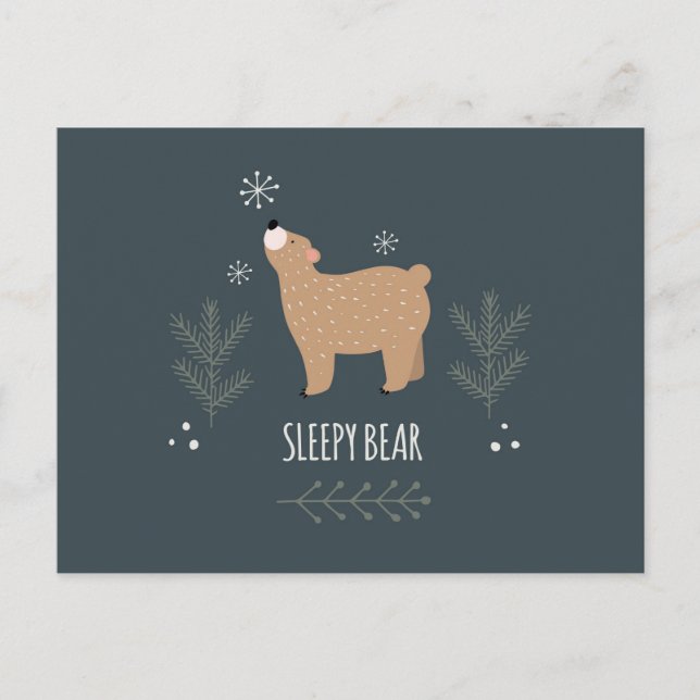 Sleepy Bear Postcard (Front)