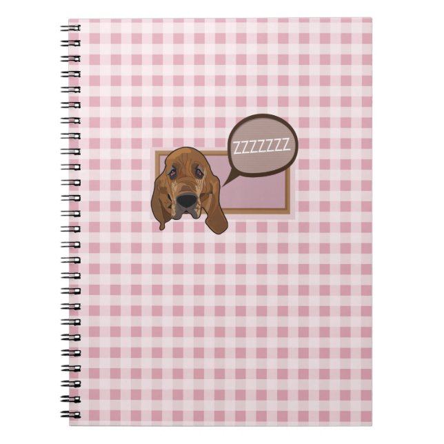 Sleepy bloodhound notebook (Front)