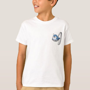 Sleepy Bluebird Napping in a Spoon Kids T-Shirt