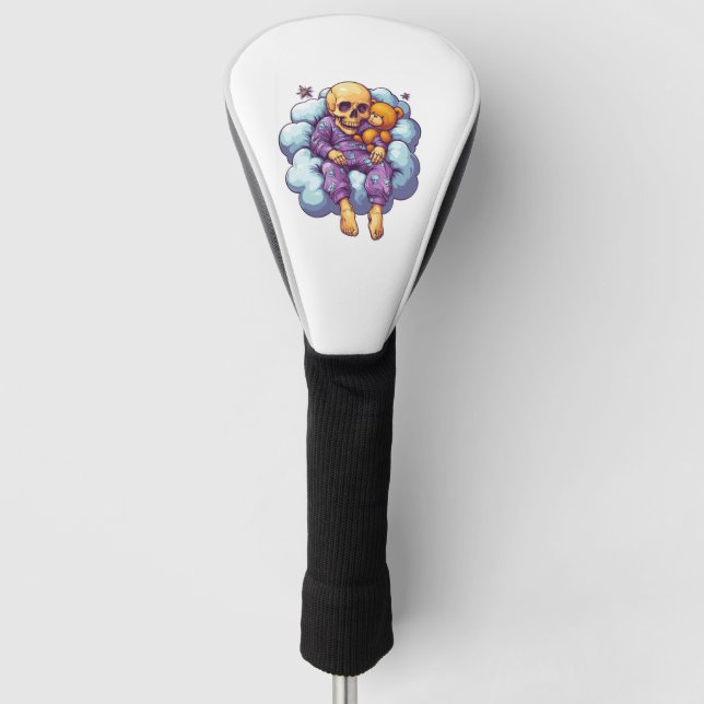 Sleepy Bones � Cute & Funny Bedtime Skull Golf Head Cover (Front)