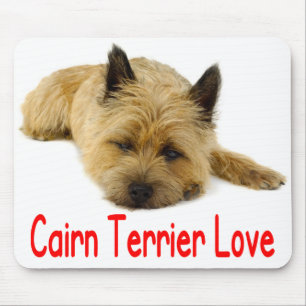 Sleepy Cairn Terrier Puppy Dog Love Mousepad