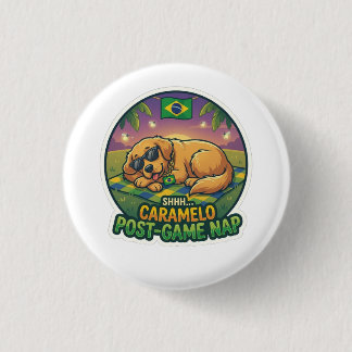Sleepy Caramel Dog Tired Meme Sticker 3 Cm Round Badge