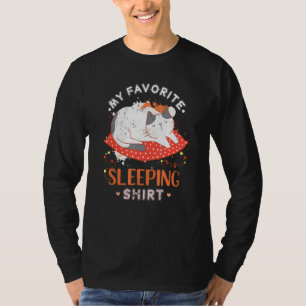 Sleepy Cat Animal Late Riser Morning Grouch Sleepi T-Shirt