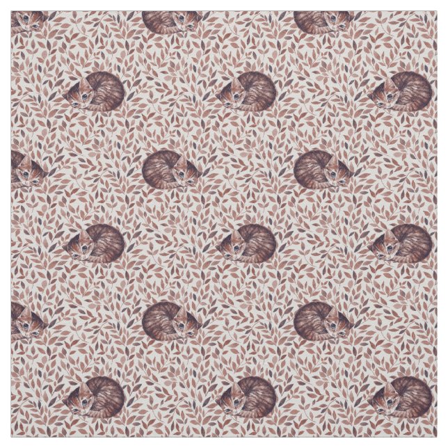 Sleepy cat fabric (Swatch)