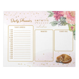 Sleepy Cat Gorgeous Daily Planner Notepad