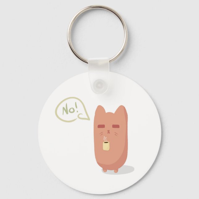 Sleepy cat key ring (Front)