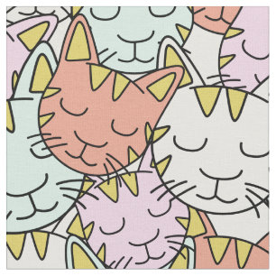 Sleepy Cats Pattern fabric
