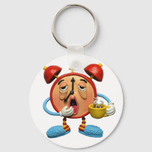 Sleepy Clock Key Ring
