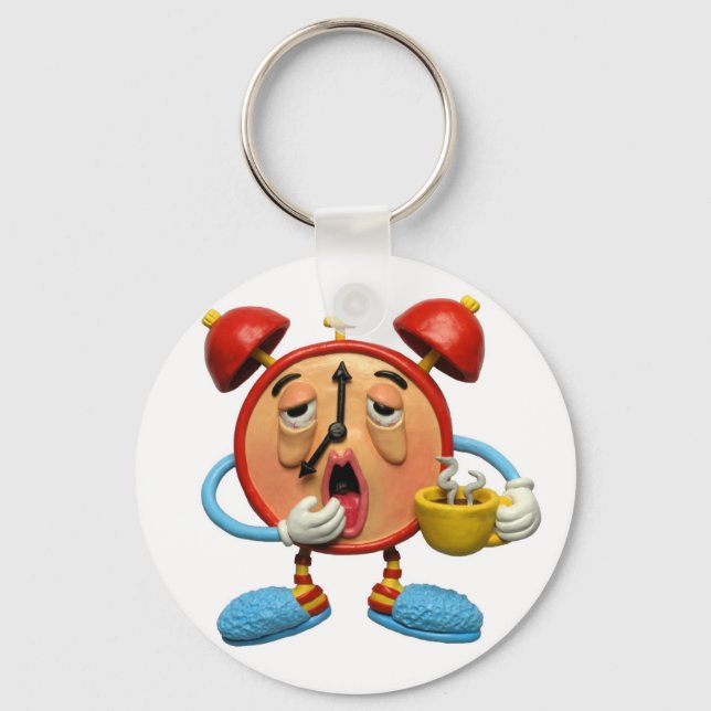 Sleepy Clock Key Ring (Front)