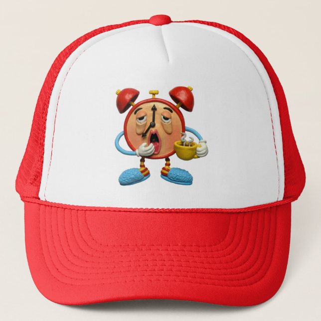 Sleepy Clock Trucker Hat (Front)