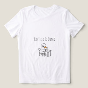 Sleepy Coffee Duck Morning Mood Funny Cute women Tri-Blend Shirt