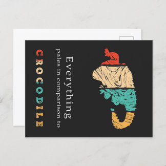 Sleepy Crocodile Holiday Postcard