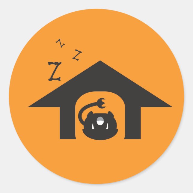 sleepy cyclops Sticker (Front)