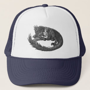 Sleepy Dinosaur Trucker Hat