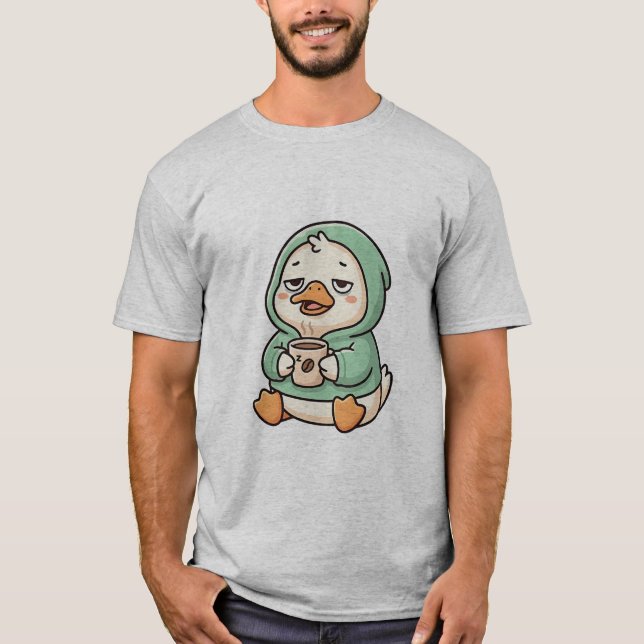 Sleepy Duck Coffee Lover T-Shirt (Front)
