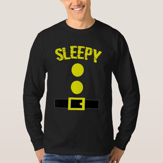 Sleepy Dwarf Halloween Christmas T-Shirt (Front)
