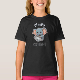 Sleepy Elephant Coffee Addict T-Shirt