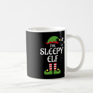 Sleepy Elf Family Matching Group Christmas  Coffee Mug
