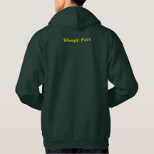 Sleepy Face: Green - All-weather Hooded Sweater