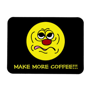 Sleepy Face Grumpey Magnet