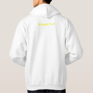 Sleepy Face: White - Unisex Hooded Sweatshirt
