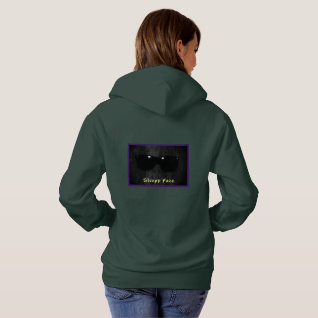 Sleepy Face - Women's Classic Hooded Sweatshirt (Back Full)