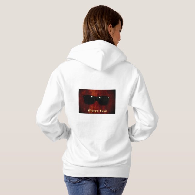 Sleepy Face - Women's Classic Hooded Sweatshirt (Back Full)