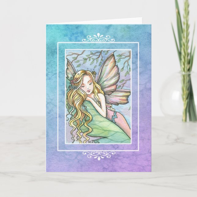 Sleepy Fairy Greeting Card (Front)