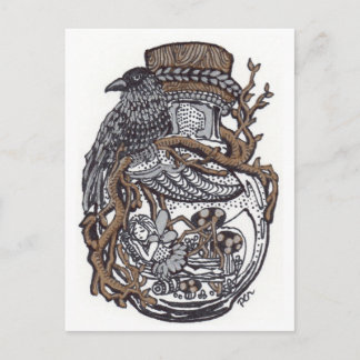 Sleepy Fairy In the Bottle Postcard