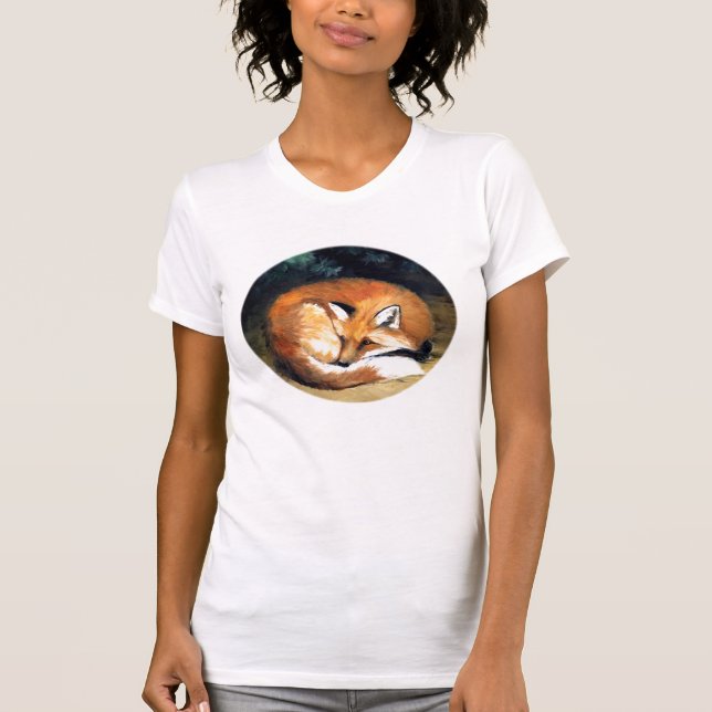 "Sleepy Fox" Art Reproduction T-Shirt (Front)