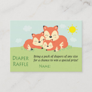 Sleepy fox Diaper Raffle Tickets