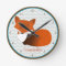 Sleepy Fox Personalised Wall Clock