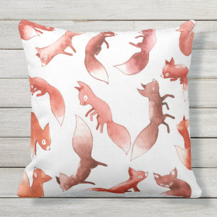 Sleepy Foxes Outdoor Cushion