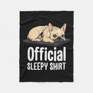 Sleepy French Bulldog Funny Dog Lovers Men Women K Fleece Blanket