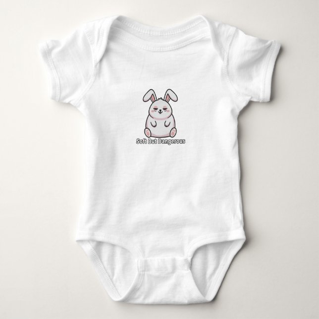 Sleepy Funny Bunny Baby Custom Bodysuit (Front)