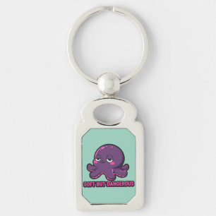 Sleepy Funny Octopus Key Ring