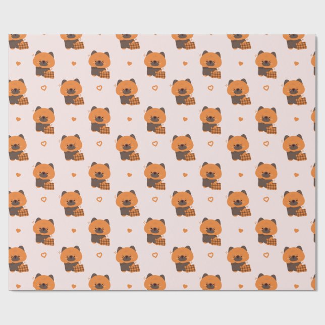 Sleepy German Shepherd Wrapping Paper (Flat)