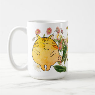Sleepy Ginger Cat Coffee Mug