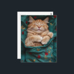 Sleepy Ginger Kitty Postcard<br><div class="desc">A gorgeous sleepy ginger kitty fantasy AI generated art</div>