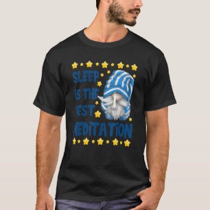 Sleepy Gnome Grandpa With Striped Pj For Men Slee T-Shirt
