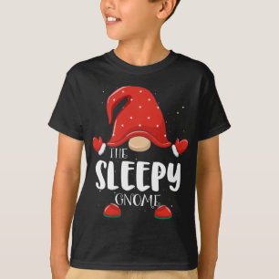 Sleepy Gnome Matching Family Christmas Pajama T-Shirt