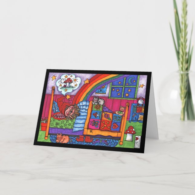 Sleepy Gnomie's Mushroom Dreams Card (Front)