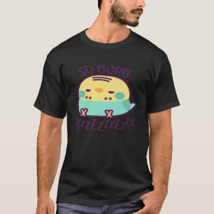 Sleepy Green Budgie Cute T-Shirt