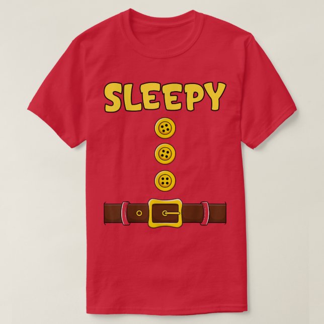 Sleepy Halloween Dwarf Costume Matching Group Coup T-Shirt (Design Front)