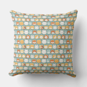 Sleepy Head Cat Heads Cushion