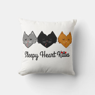 Sleepy Heart Kitties Trio Cushion