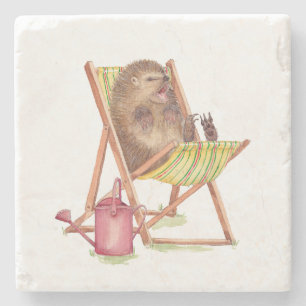 Sleepy Hedgehog Stone Coaster