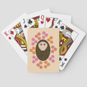 Sleepy Hedgehogs and Flowers Playing cards