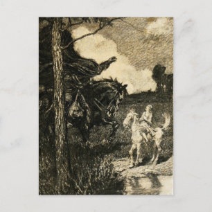 Sleepy Hollow: A Horseman of Large Dimensions Postcard