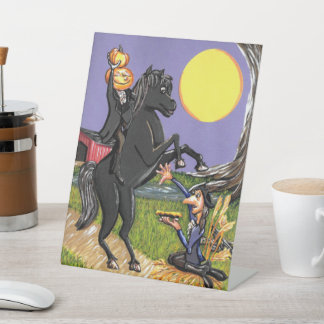 Sleepy Hollow Art Illustration Displey Pedestal Sign